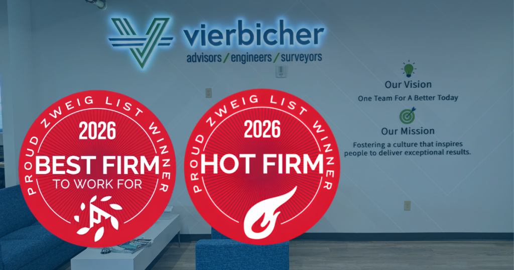 Vierbicher Earns Zweig Group's 2026 Best Firms to Work For and Hot Firm Awards in Its 50th Year